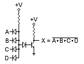 4 input DTL NAND gate.